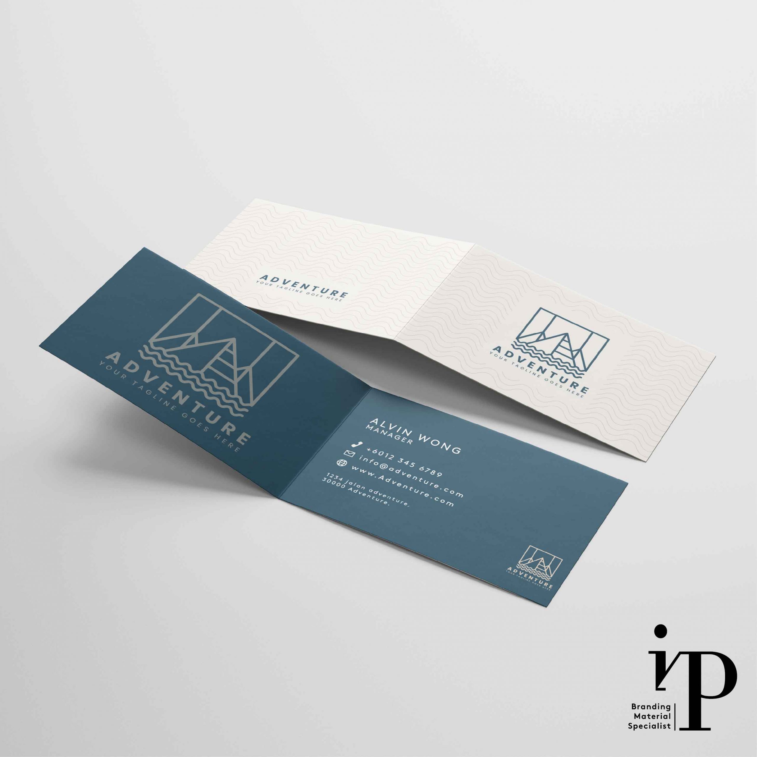 business card (folded card)